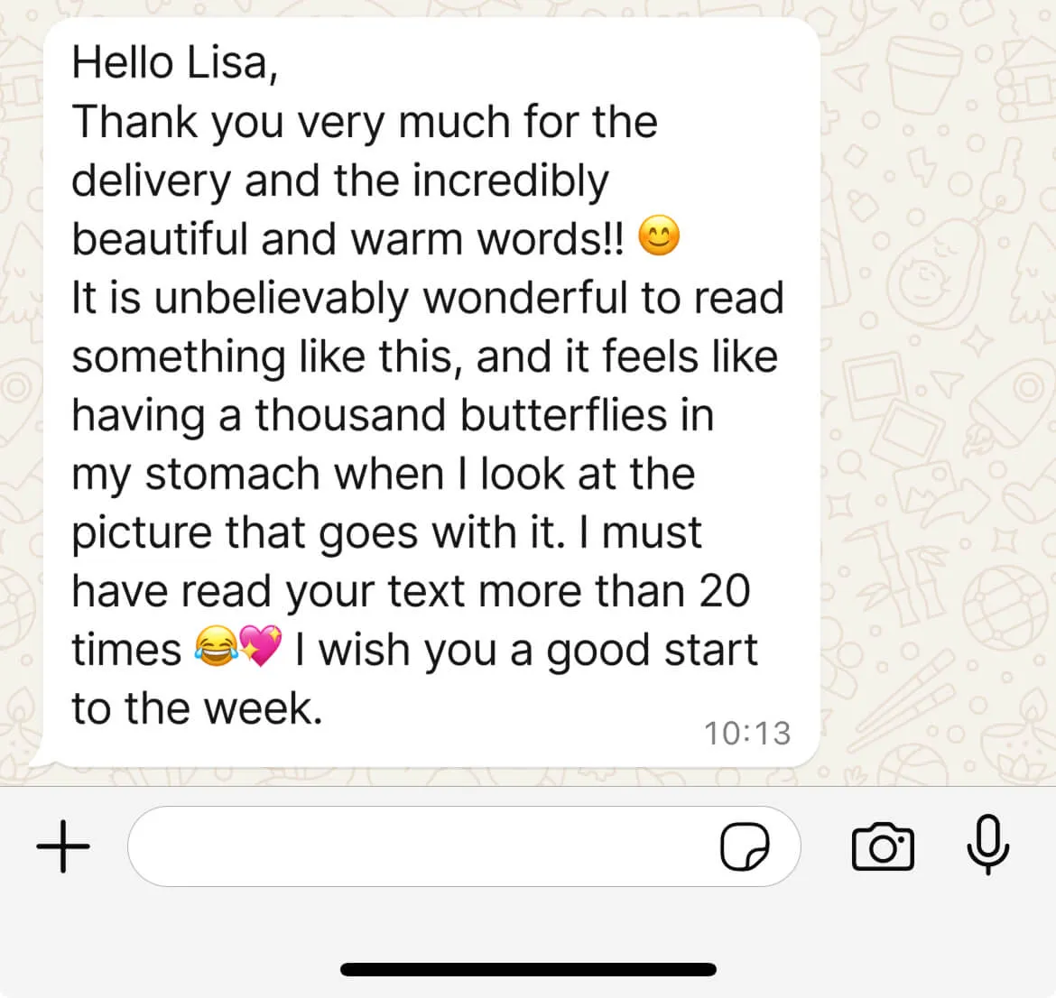 What my customers say about my work: 8